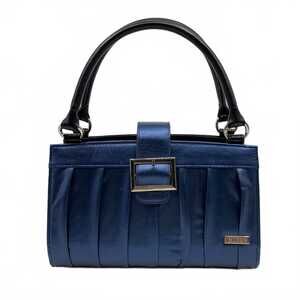 Miche Blue Faux Leather Vintage Shoulder Bag | Classic Style